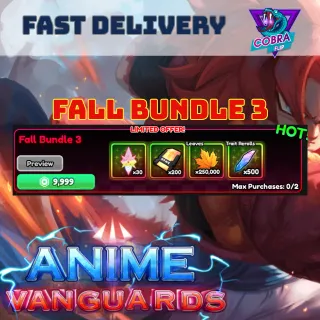 Anime Vanguards: Fall Bundle 3 (2 uses per player)