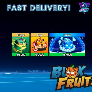 Blox Fruits: Dragon + Tiger + Control (Pernament)