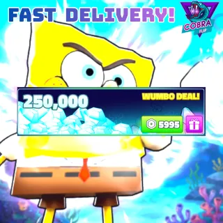 spongebob tower defense: 250000 Gem Packs