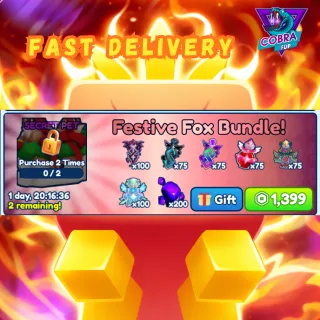 Bubble Gum Simulator INFINITY: Festive Fox Bundle!