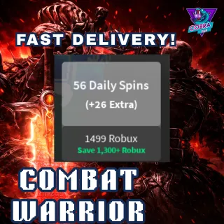 Combat Warrior: 56 Daily Spins