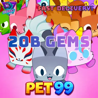 Pet Simulator 99 Gems: 20B Gems