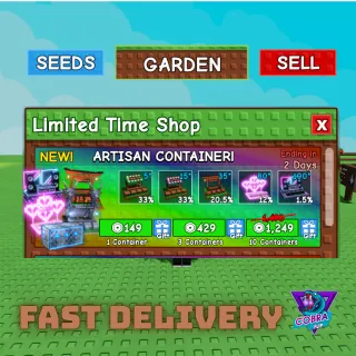 🌱 GROW A GARDEN: Artisan Containeri - 40 Containers