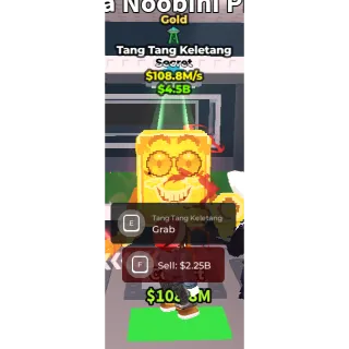 Steal a brainrot Tang Tang Keletang GOLD UFO 108M/S