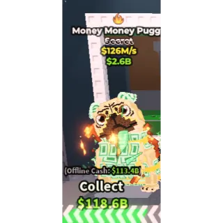 Steal a brainrot Money Money Puggy Fire 126M/S
