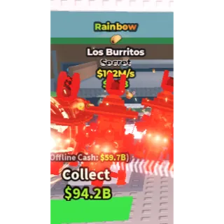 Steal a brainrot Los Burritos RAINBOW TACOS 102M/S