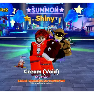 Anime Adventures Cream (Void) SHINY  -  Fast Delivery