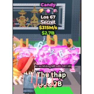Steal a brainrot Los 67 CANDY TACOS BUBBLEGUM NYANCAT 315M/S