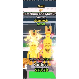 Steal a brainrot Ketchuru and Musturu GOLD TACOS 138M/S