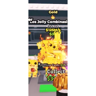 Steal a brainrot Los Jolly Combinasionas GOLD FIRE 125M/S