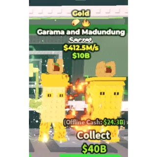Steal a brainrot Garama and Madundung GOLD 2 MUTS 412M/S