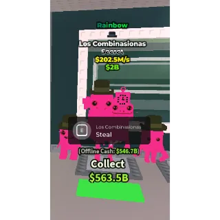 Steal a brainrot Los Combinasionas RAINBOW HAT 202M/S