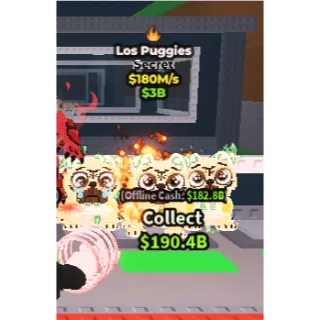 Steal a brainrot Los Puggies FIRE 180M/S