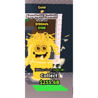 Steal a brainrot Spaghetti Tualetti GOLD TACOS 195M/S