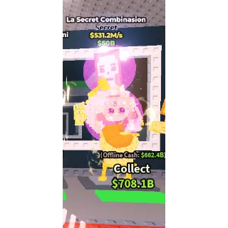 Steal a brainrot Gold La Secret Combinacion BUBBLEGUM 531M/S