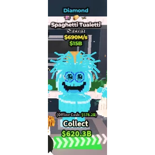 Steal a brainrot Spaghetti Tualetti DIAMOND 3 MUTS 690M/S