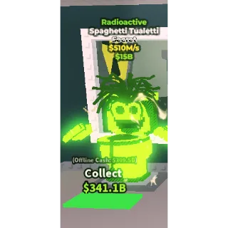 Steal a brainrot Radioactive Spaghetti Tualetti 510m/s