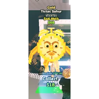 Steal a brainrot Tictac Sahur GOLD 