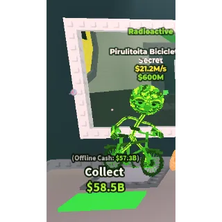 Steal a brainrot Pirulitoita Bicicletera RADIOACTIVE 21M/S