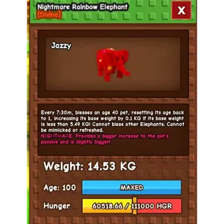 RAINBOW HATCHED ELEPHANT | 14kg