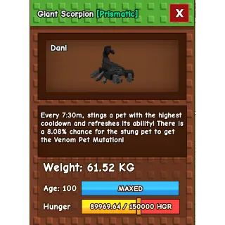 GIANT SCORPION | 61.52KG