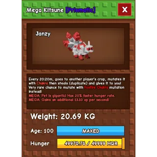 MEGA KITSUNE - AGE100 20KG+ 