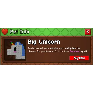BIG  UNICORN|GROW A GARDEN 2