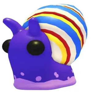 Neon candy cane snail