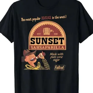 Fallout Men's T-shirt XL Sunset Sarsaparilla 76 New Vegas