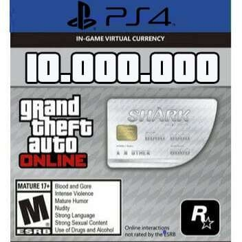 Grand theft auto v premium edition и платежная карта белая акула