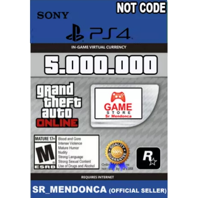Shark Card Gta 5 PS4 Grand Theft Auto V Online $ 5,000,000 Read