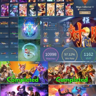 Premium Mobile Legends Account | 481 Skins 57% WR | Mega Collector IV | 2 Legends (Check Pic)