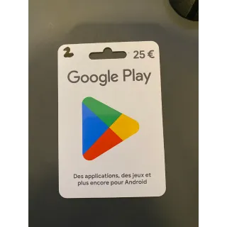 €25.00 EUR Carte Google Play - FRANCE (2)