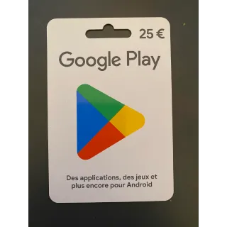 €25.00 EUR Carte Google Play - FRANCE (1)