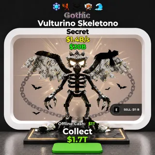  Fortnite Steal The Brainrot vulturino skeletono 5 traits