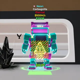 FORTNITE STEAL THE BRAINROT GARBAGZILLA NEON