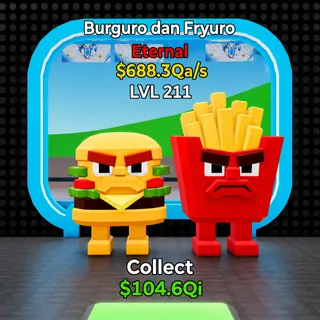 FORTNITE STEAL THE BRAINROT BURGURU DAN FRYURO LVL 211