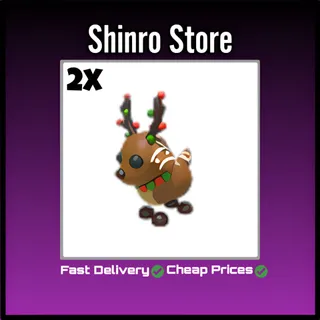Gingerbread Reindeer 2x