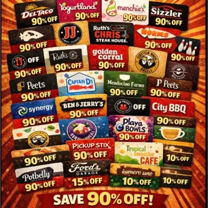 90% off giftcards