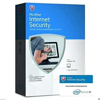 McAfee Internet Security 1 YEAR/1 PC KEY 15 character