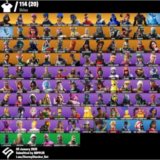 FORTNITE ACCOUNT - IKONIK - GLOW - 114 SKINS - OGSTW