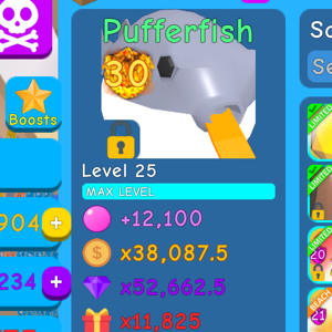 Pet Maxed Pufferfish In Game Items Gameflip - puffer fish roblox