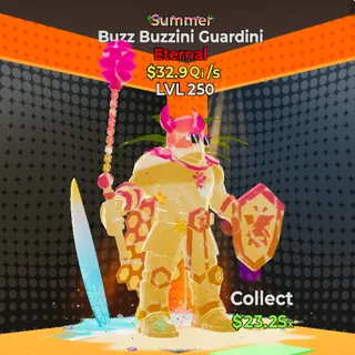 Buzz Buzzini Guardini MAXED $32.9 Qi/s *TRADE MACHINE ONLY*