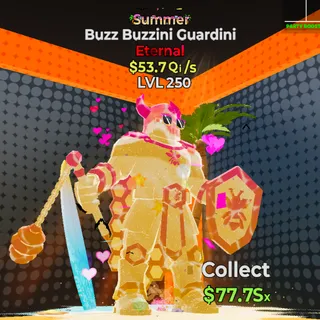 Buzz Buzzini Guardini MAXED $53.7 Qi/s 3 Traits *TRADE MACHINE ONLY*