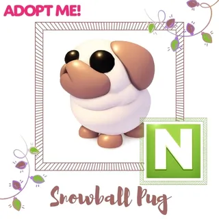 Neon Snowball Pug