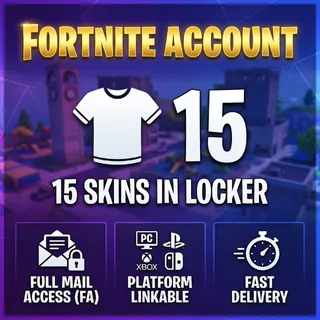 Fortnite Account - 15 Skins | Full Mail Access | Linkable to PC/PSN/Xbox