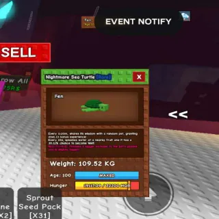 COLLOSAL NIGHTMARE SEA TURTLE(109.72KG)