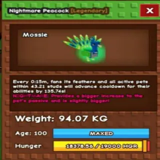 GODLY NIGHTMARE PEACOCK