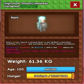 HUGE NIGHTMARE GHOSTLY HEADLESS HORSEMAN