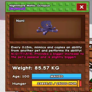 Titanic Nightmare Mimic Octopus